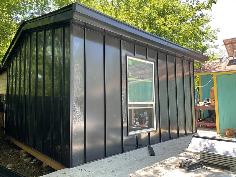 Black standing seam metal wall panels for Metal Roof Installation in Rock Falls